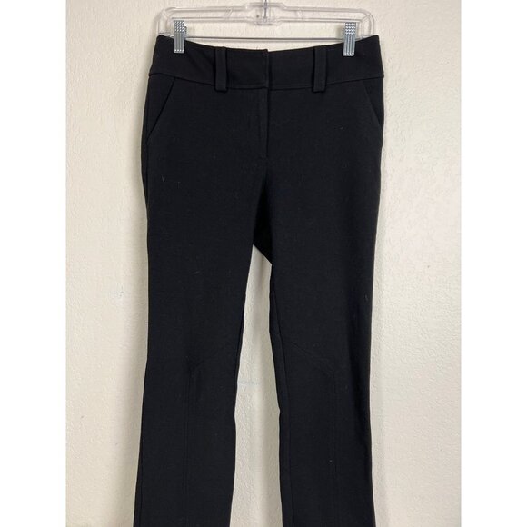 Diane Von Furstenberg Wicker Straight Leg Stretch Pants in Black Sz 6 - Picture 7 of 7